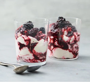 Blackberry & lemon fool