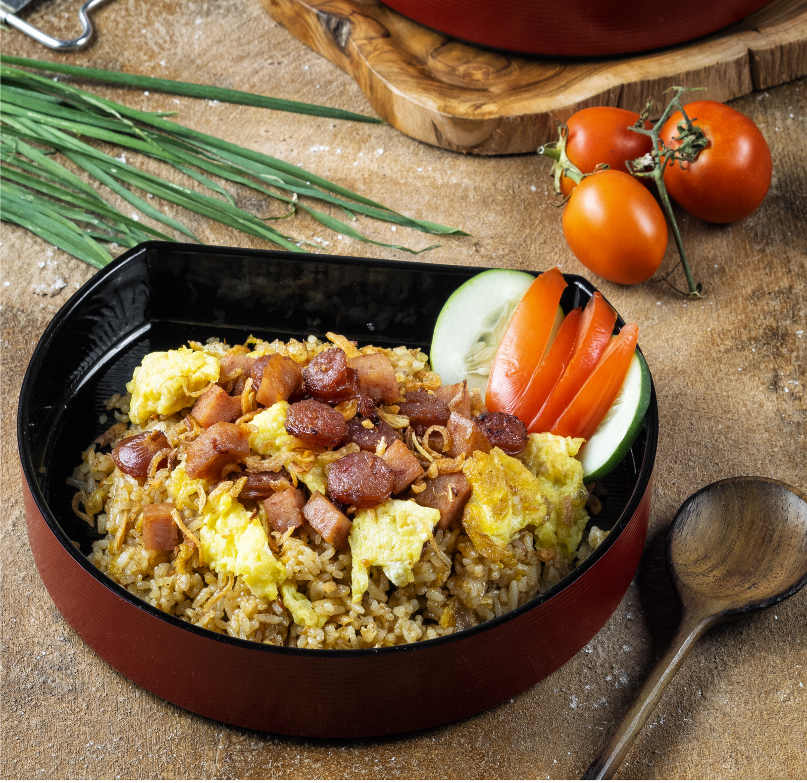 HAM EGG SAUSAGE FRIED RICE