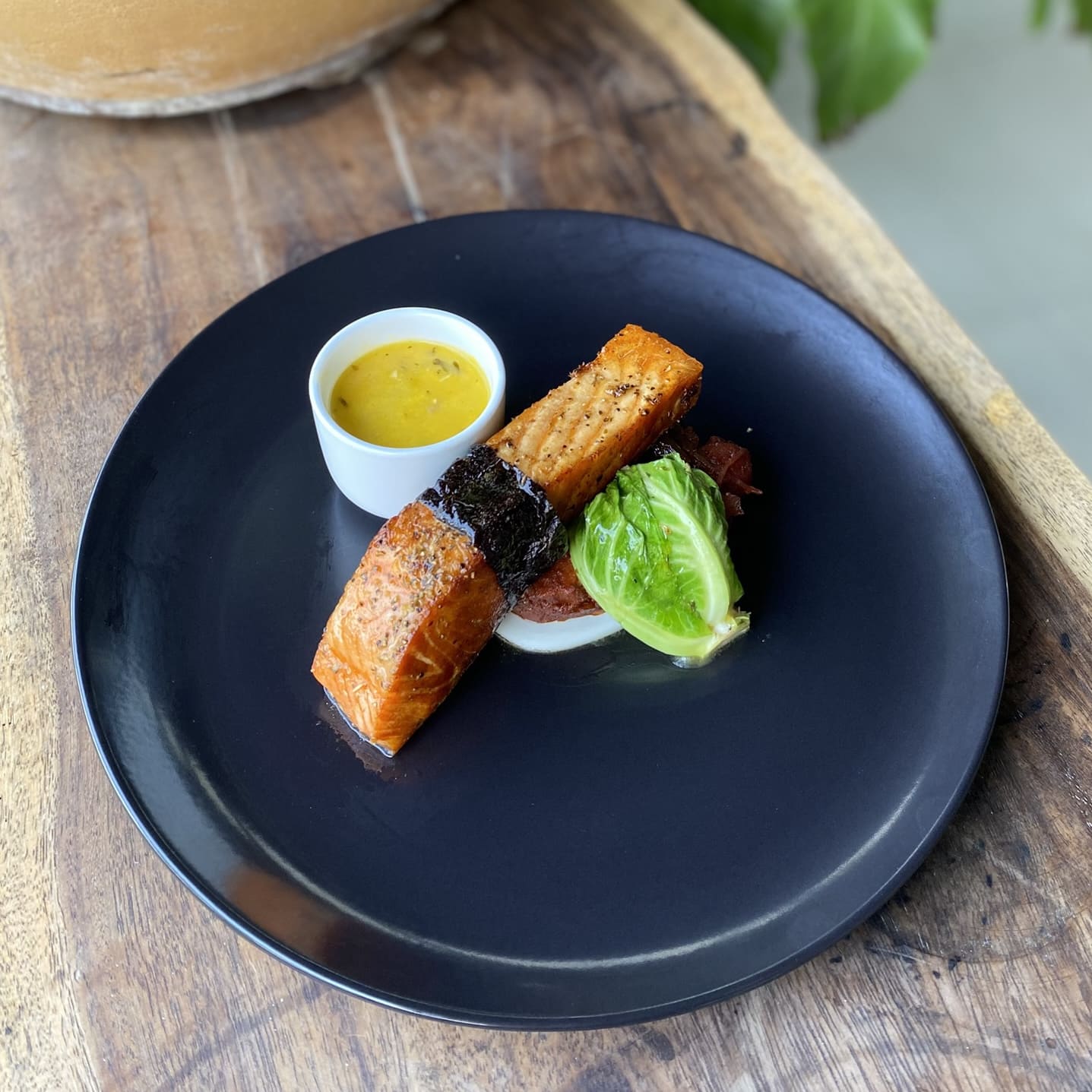 Grilled Salmon & Seaweed
