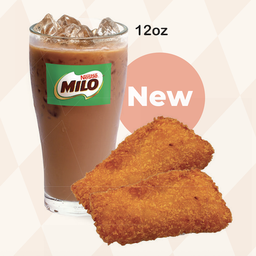 KIDS MEAL D | 2 PC CRUMBED FISH FILLET WITH SIDE & ICED MILO(12OZ)
